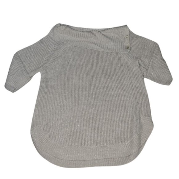 89th & Madison Cream with Gold Threading 3/4 sleeve, cowl-neck sweater (NWOT) - Picture 1 of 5